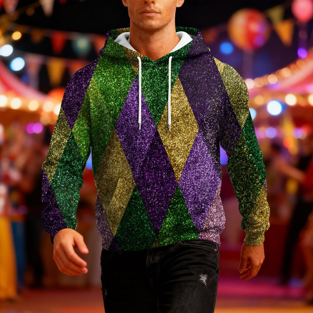 Men's Long-Sleeve Casual Hooded Sweatshirt