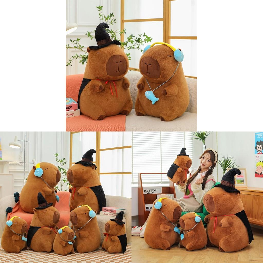 Magical Doll Children Halloween Earphones Capybara Plush Toy Pillow Soft Gift