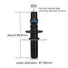 7.89mm 7.89 ID6 Male Connector End Piece Plastic Fuel Line Quick Connector  180 Degree SAE  Fuel Pipe Fittings 20 Pcs One Lot