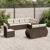 VidaXL Garden Lounge Set with Cushions 8 Pcs, Patio Sofas, Patio Furniture Set, Outdoor Furniture, Brown 3253980