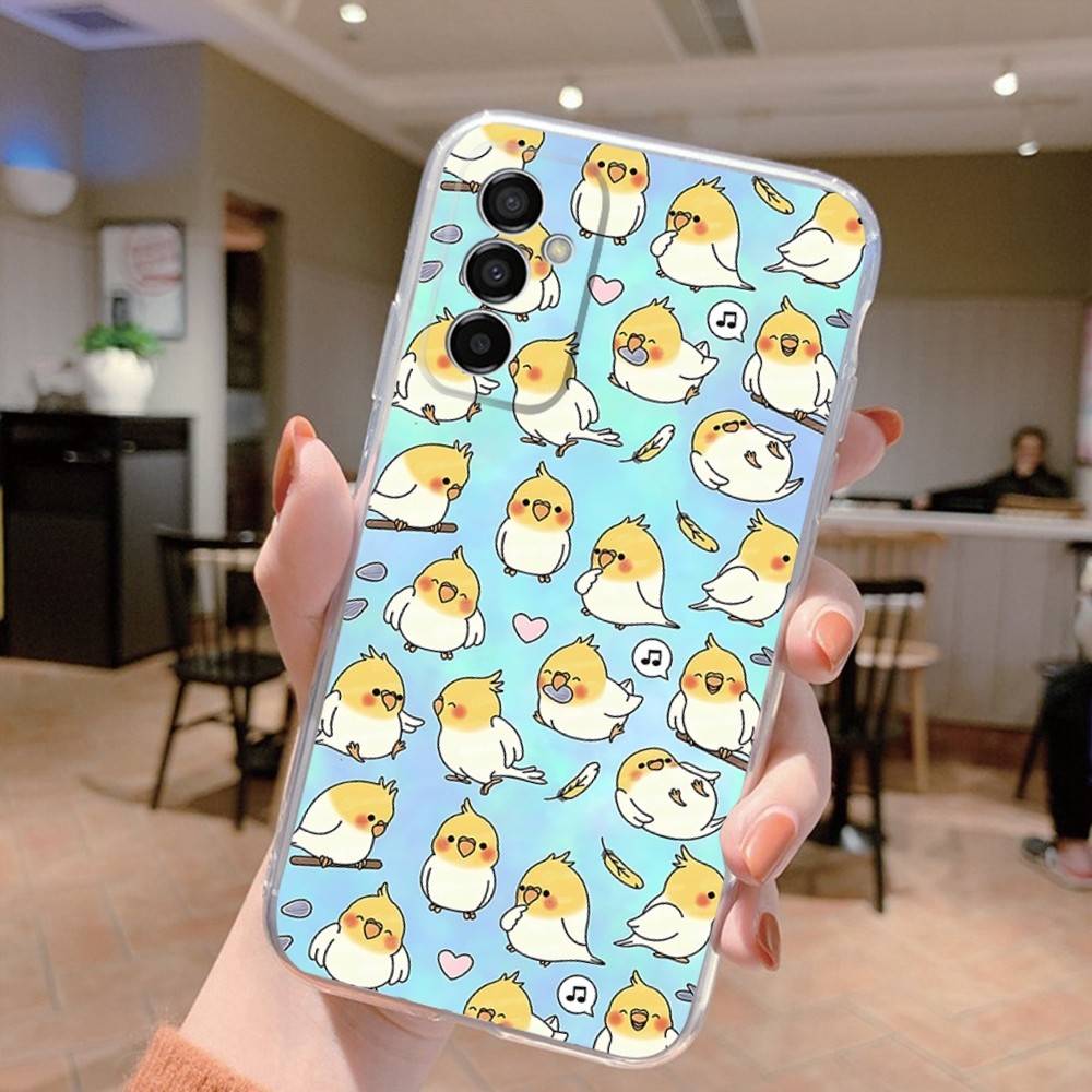 

Chubby Cockatiel Parrot Bird Phone Case For Samsung S30,S23,21,22,20 Ultra,S20 FE lite,S10,9,PIus Note20ultra Cover Clear SamsungS21Ultra