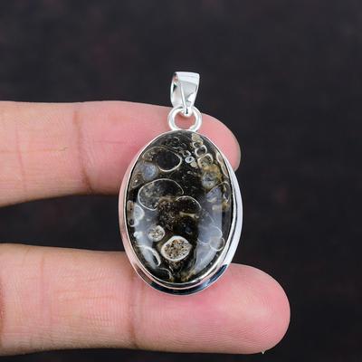 Turritella ahāta kulons roku darbs rotaslietas dārgakmeņu kulons 925 sudraba kulons Turritella ahāta rotaslietas dāvanas viņam glīts kulons