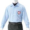 High School Baseball Umpire Long Sleeve Powder Size 52SU2418M Shirt, Blue, M,
