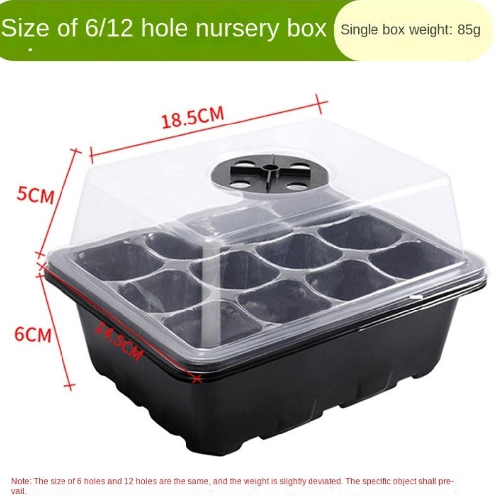 Mini Greenhouse Seed Starter Tray 6/12Grids Plant Starter Kit New Plant Germination Base  Garden