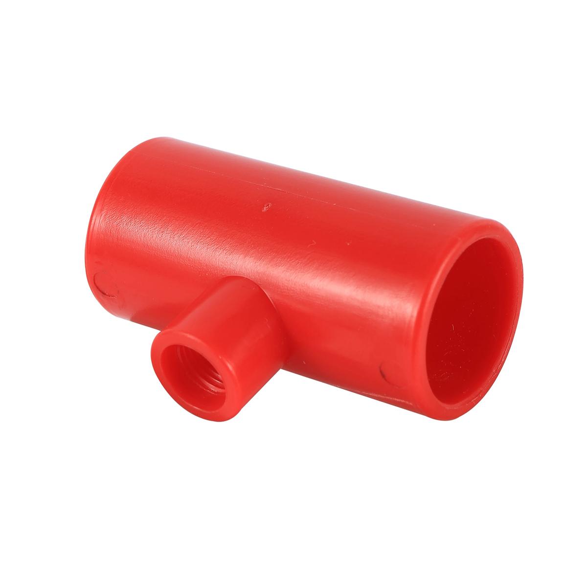 9mm Thread Interface Automatic Poultry Drinking Cup with Screw and ID20mm Red Tee Kit Chicken Duck Quail Pigeon Water Bowl 2Pcs