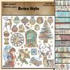 12 Sheets Retro Christmas Blessing Background Paper for Journaling and Collage