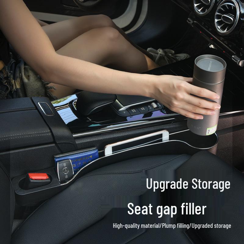 Universal Car Seat Gap Organizer - Leakproof, Multifunctional Storage for Driver & Passenger.