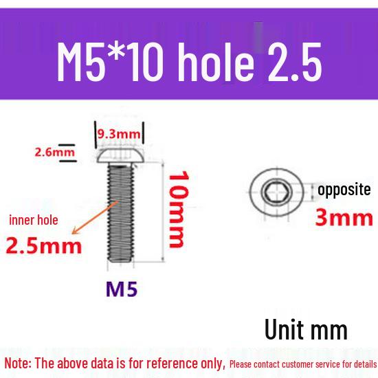 Stainless Steel 304 Pan Head Hollow Hex Screw (M4-M12)