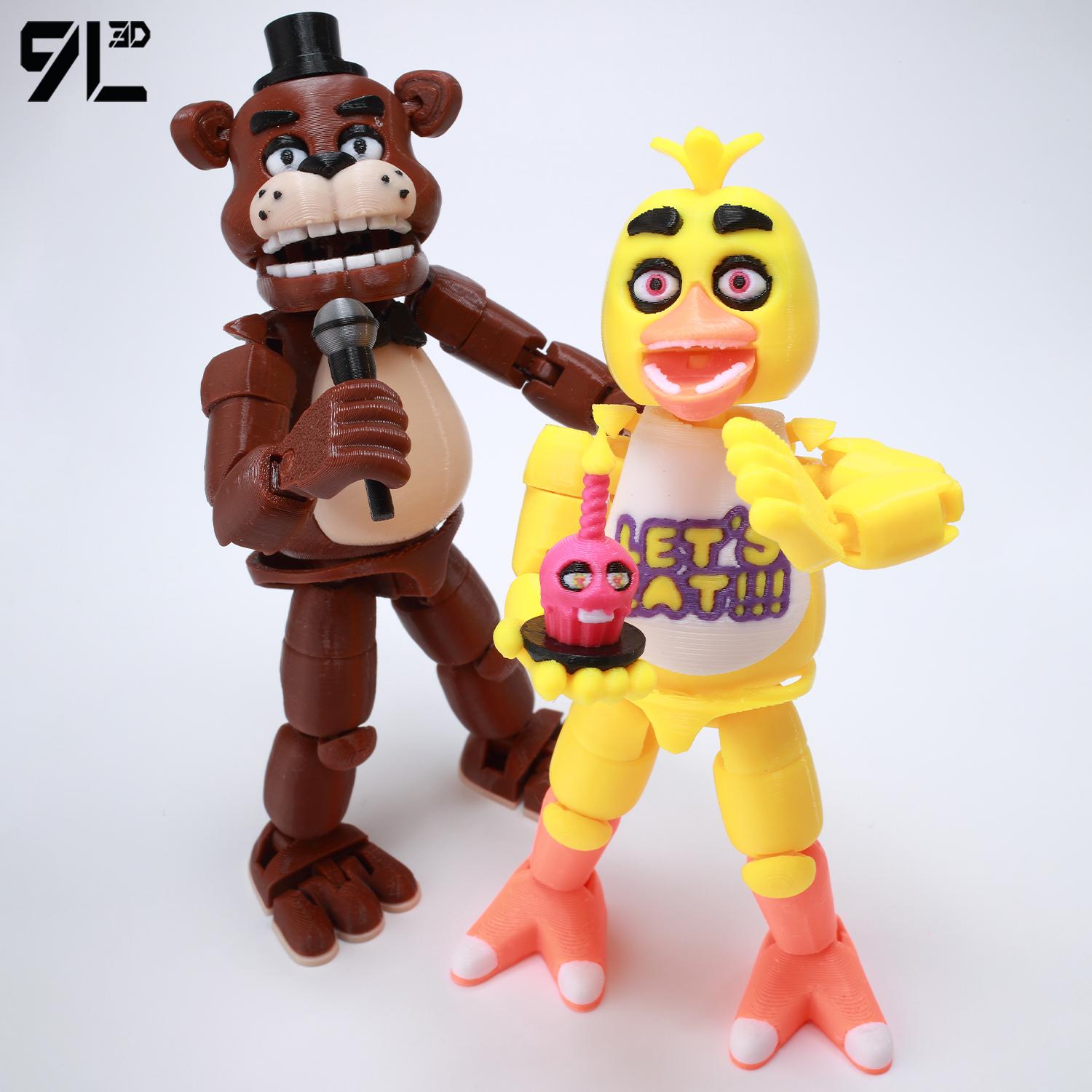 Writing A Notebook 9L3d Printed Chica Lucky Titan13 Five Night Security Breach Fnaf Action Figures Bear Midnight Harem Movable Joint Detachable Toy