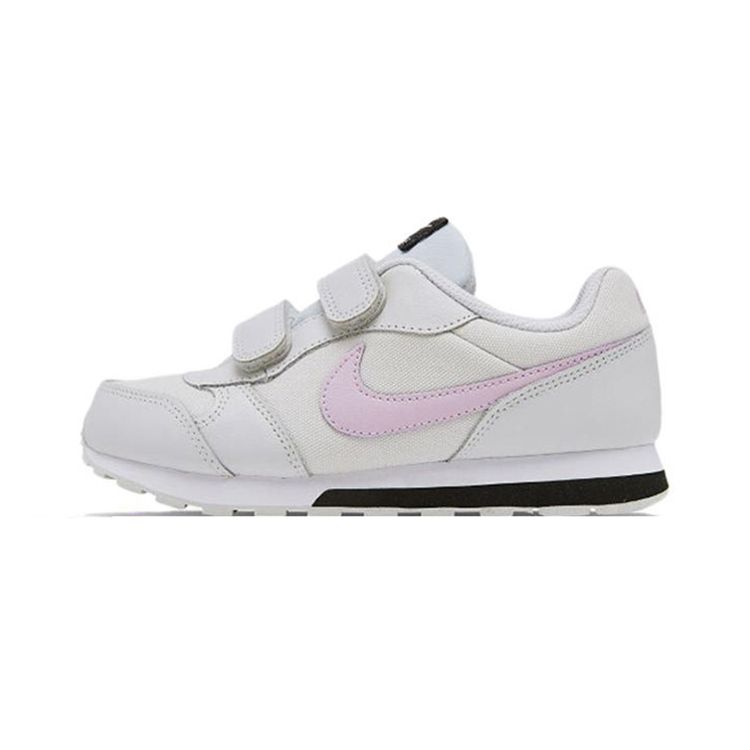 Nike MD Runner 2 Fabric Retro Non-Slip Shock Absorbing Durable Low-Top Kids Running Shoes Kids sneaker White Purple 807317-019