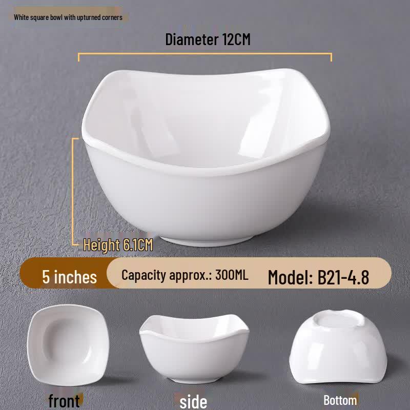 Melamine Square Serving Bowls Set
