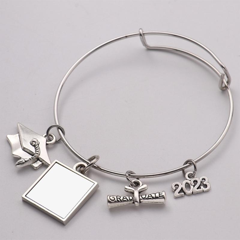 2023 Graduation Bracelet Gifts Sublimation Blank Photo Bracelets Blank Base Bracelets for Jewelry Making DIY Bracelets
