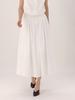 Acud Pin Tuck Flare Banding Skirt _White
