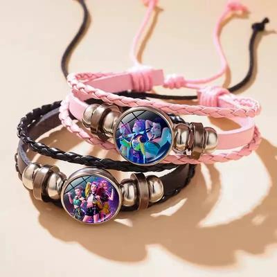 Anime Movie KPop Demon Hunters Bracelet HUNTR/X Rumi Cosplay Woven Rope Chain Toy Men's and Women's Bracelet Christmas Gift