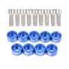 Universal 8mm 9pcs JDM Aluminum Fender Washers and Bolt for Honda Air Inlet Manifold Engine