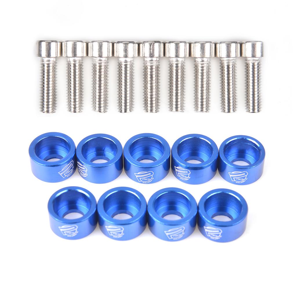 Universal 8mm 9pcs JDM Aluminum Fender Washers and Bolt for Honda Air Inlet Manifold Engine
