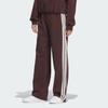 adidas Soft Doubleknit Pant Lightweight Sports Drawstring Striped Straight Leg Casual Pants Women Bottoms Dark-Brown KB7588