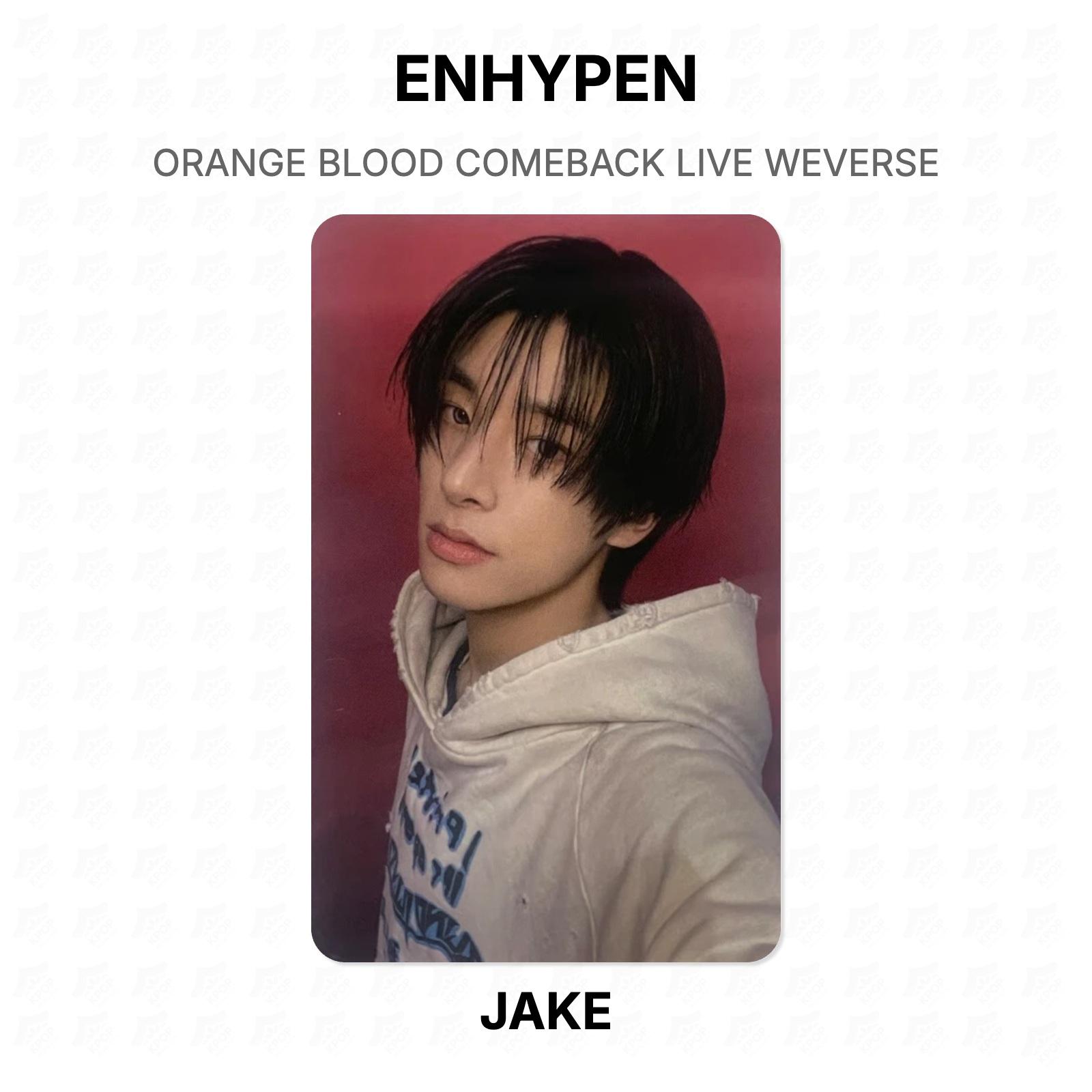 ENHYPEN ORANGE BLOOD COMEBACK LIVE WEVERSE Official Photocard JAKE
