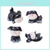 Adorable Schnauzer Resin Figurine Miniature Creative Diy Landscape Decoration