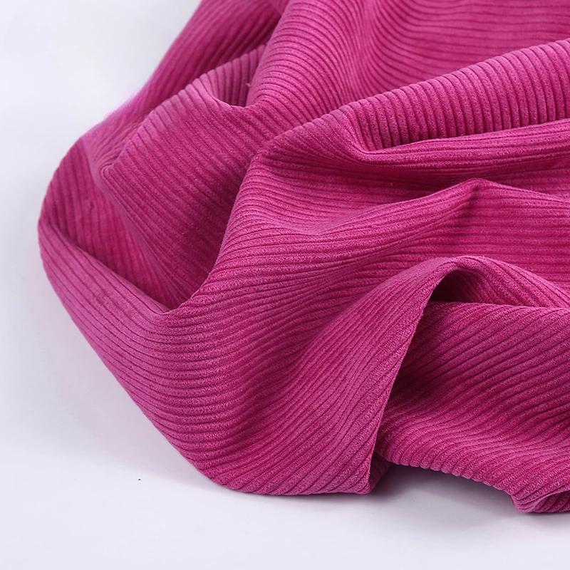 8 Strips Polyester Sand Wash Cotton Corduroy Cloth Non-elastic Cotton Fabric for Men and Women Coat Cloth Head