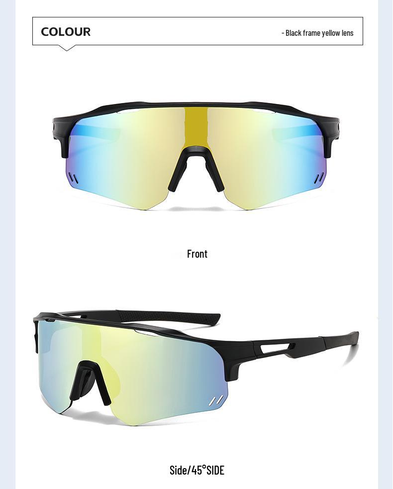 Unisex Outdoor Sports Cycling Sunglasses - Windproof, Iridescent, UV Protection, Fashionable European/American Style