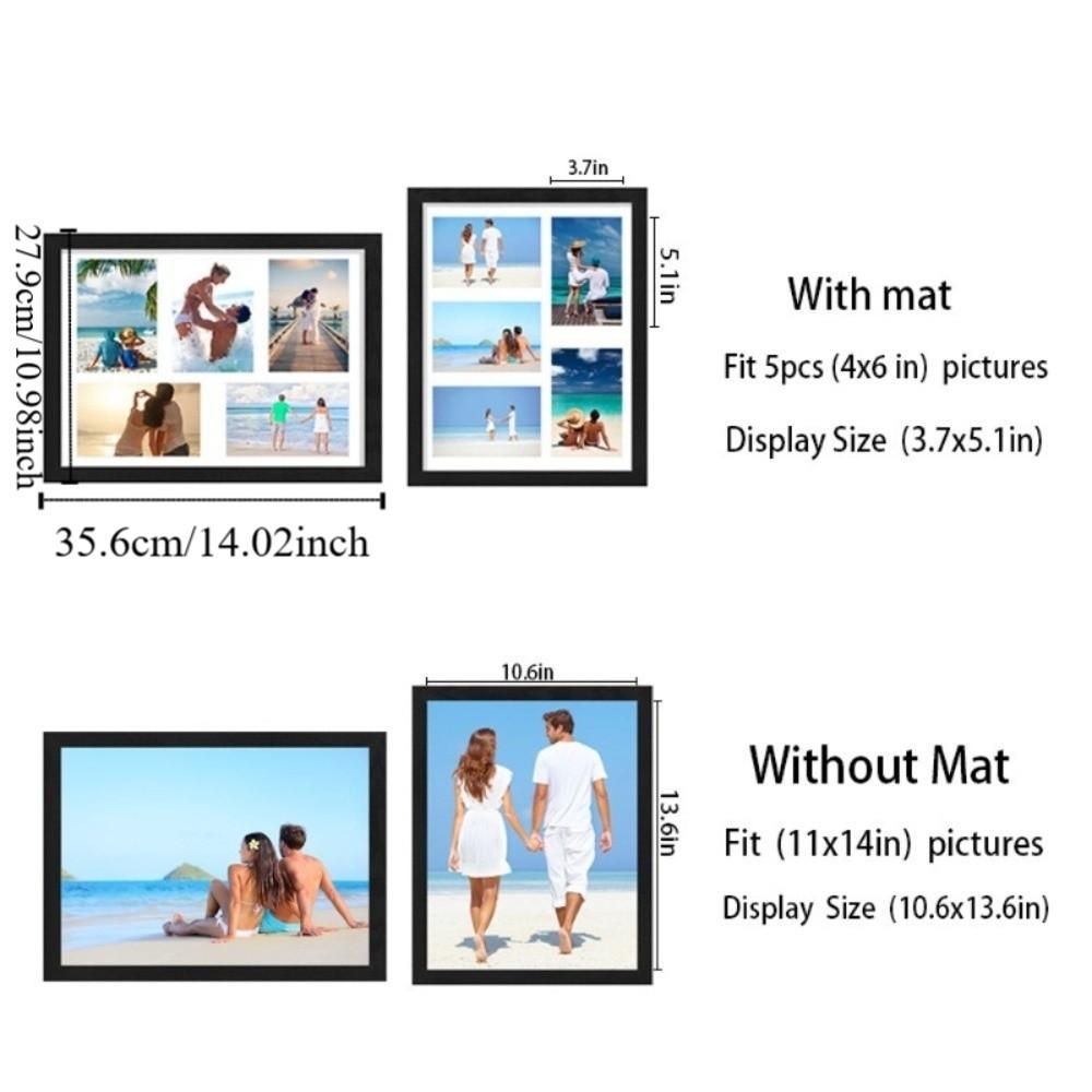 Rectangle 5-Grid Photo Frame Handmade Collage Frame Decorative Frame  Multi-Photo Display