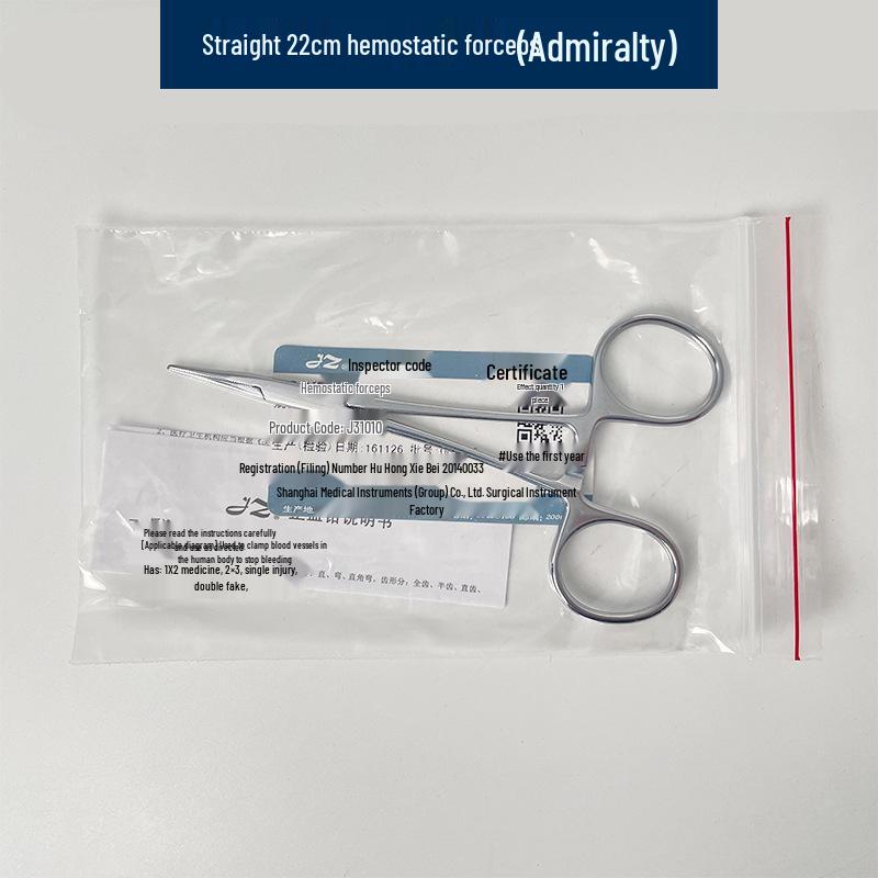 Stainless Steel Hemostatic Forceps Tweezers with Straight/Curved Tips & Needle Holder for Pet and Fishing Hook Removal