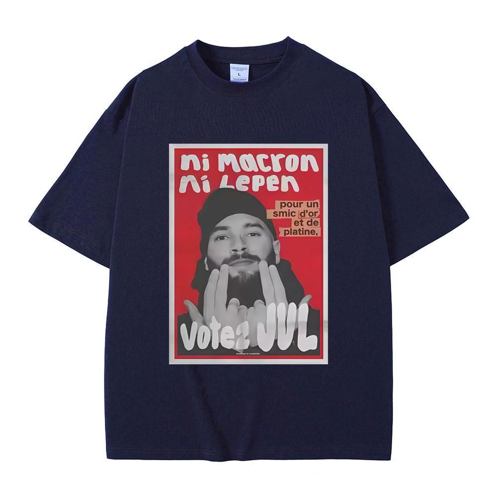 French Rapper JUL Graphic Tshirt Men Women Hip Hop Fashion Trend Tshirt Male Casual Oversized Pure Cotton Short Sleeve T Shirts