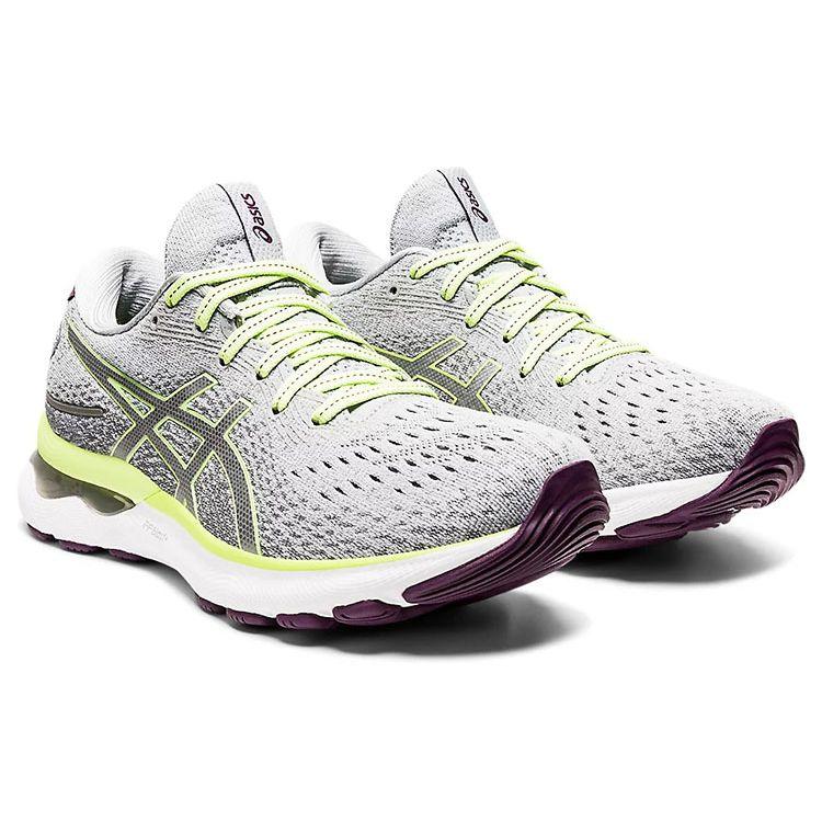 Asics Gel Nimbus 24 Piedmont Grey Lime Green Women Sneakers 1012B201-020