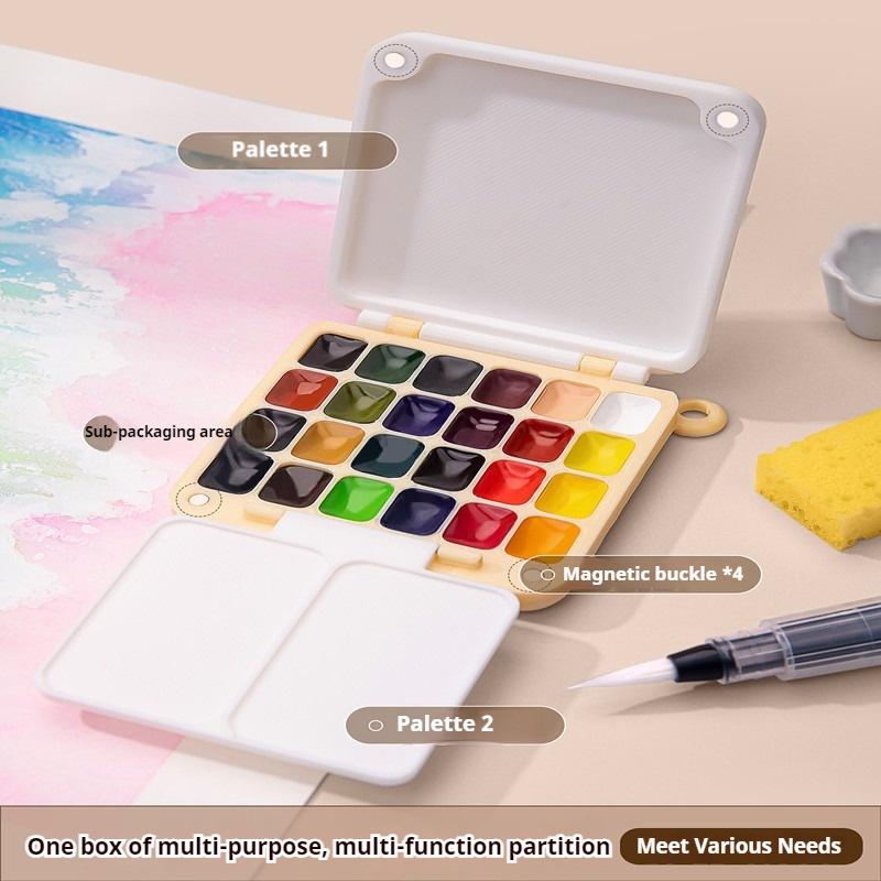 24 Colors Watercolor Paint Set Schmincke 0.5ml Mini Pocket Travel Watercolour Paint Palette Set for Painters Artists Students