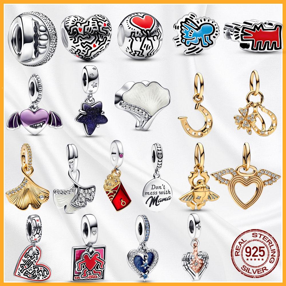 Authentic Copper Heart Art Charm Fit Original Bracelets Necklaces Beads Diy Jewelry Gifts Women