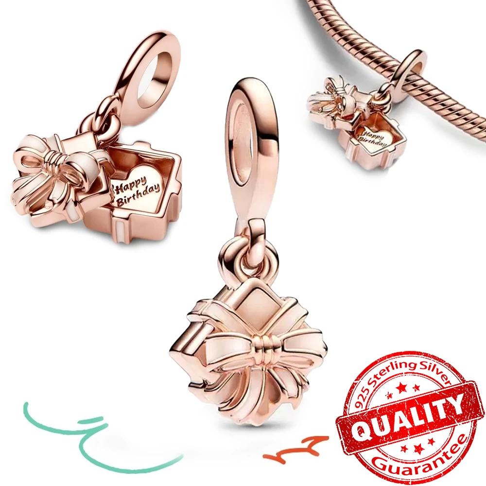 Rose Gold Copper Heart Shaped Bell Charm Fit Original Bracelet Infinity Mom Heart Pendant For Girls Jewelry Gift