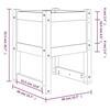 822110 vidaXL Jardinières 2 pcs Blanc 40x40x52,5 cm Bois massif de pin