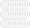 Clear Round Acrylic Ornament Blanks,Acrylic Circle Disc with Hole for Vinyl,Christmas Decor,Engraving,Painting and DIY Crafting