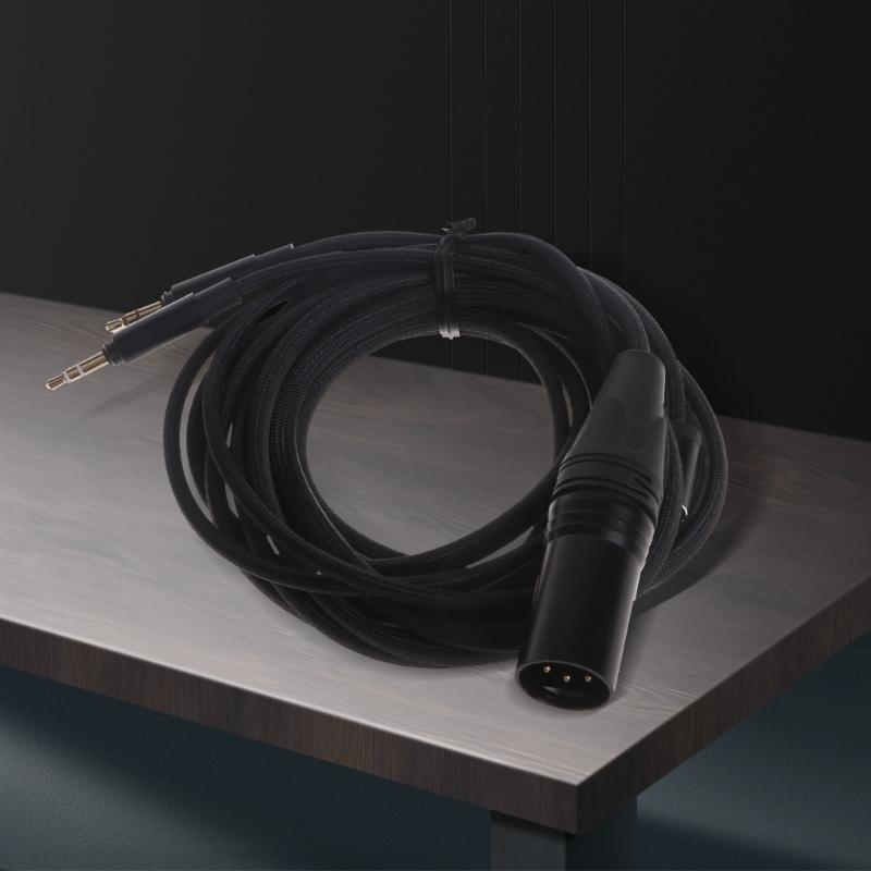 4Pin Balanced Cable To Double 3.5mm Headset Cable for  Arya Sundara Ananda HE400SE Headset Lines Replacement Cord