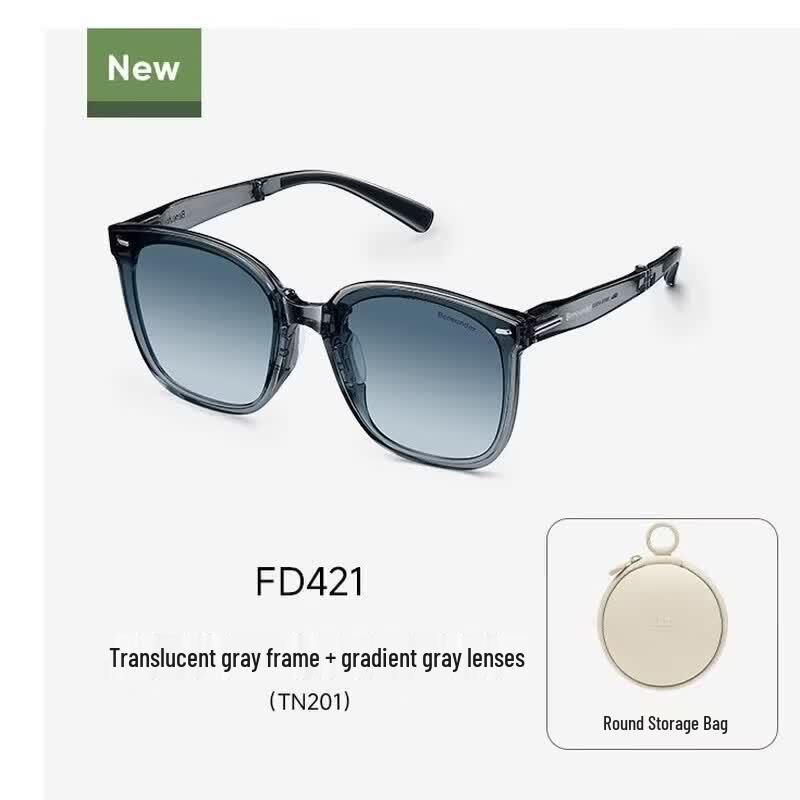 Jiaxia Square-Round Large Folding Sunglasses