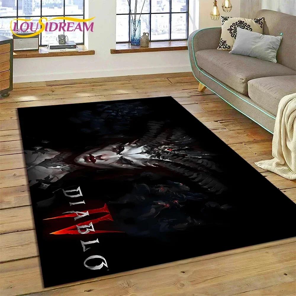 Diablo 3D Retro Game Gamer Carpet Rug for Bedroom Living Room Home Sofa Decoration,Children Play Game Large Decor Floor Mat Gift