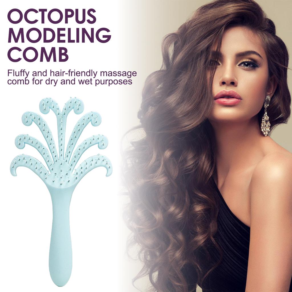 1pcs Octopus Hair Comb Hair Brush For Volumizing Wet And Dry Hair Massage Scalp Anti Damage ABS Detangling Comb