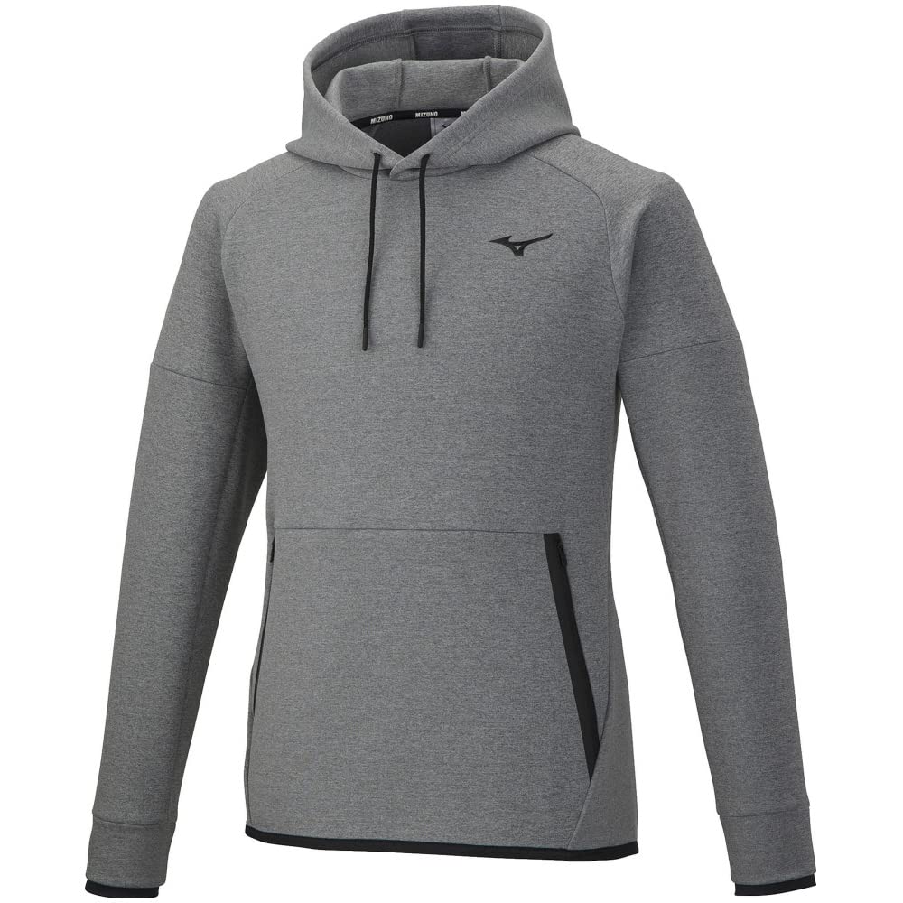 

Mizuno Training Wear Stretch Sweat Pullover Heather Size S Hoodie, 32MC1550, Gray,