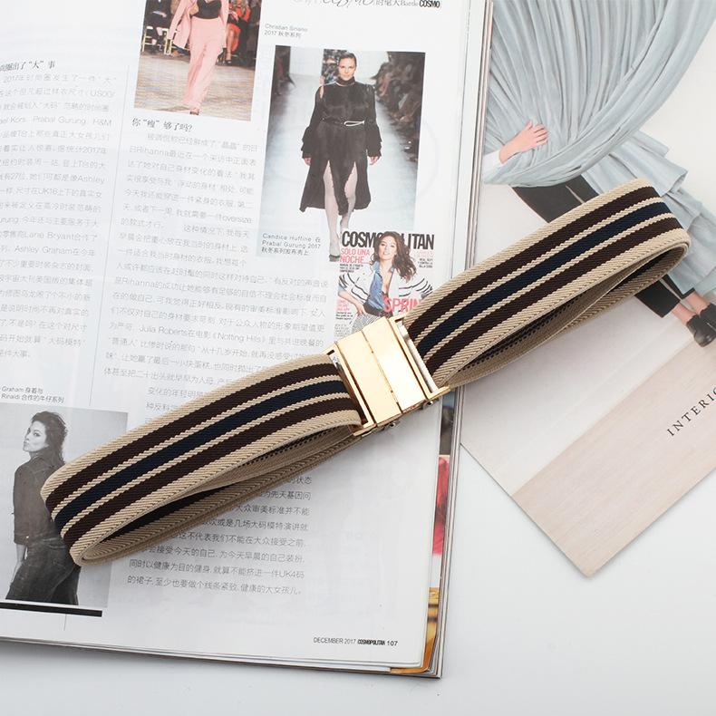 

Ленивый ремень Эластичный Эластичный Джинсовый ремень Женский Декоративный Пояс-печать на талии Без пробивания