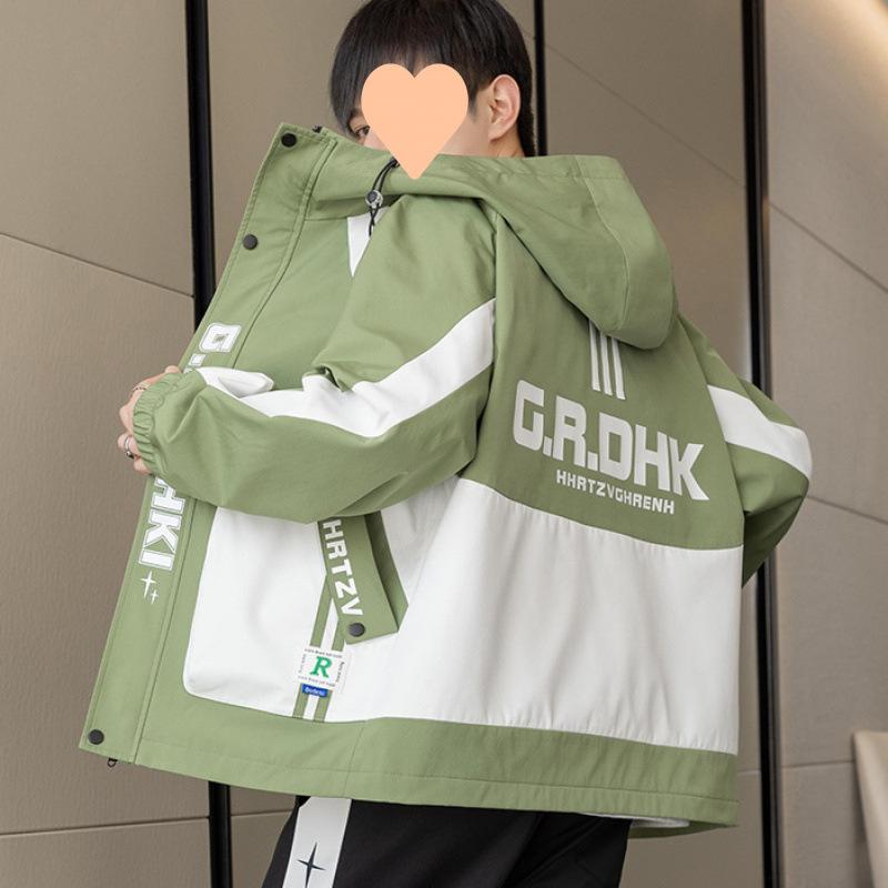 

Весенние и осенние куртки мужские новые универсальные модные куртки подростковые красивые куртки с капюшоном студенческая повседневная мужская одежда M