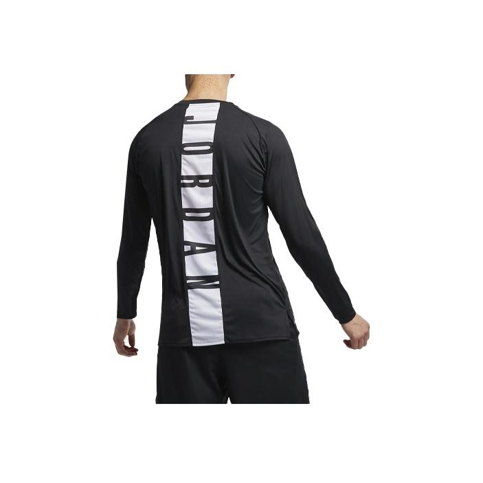 Jordan Knit Sport Casual Logo Long Sleeve Fitness Top Men Tops Black 926431-010