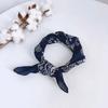 Fashion Woman 70x70cm Bandana Hairband with Punk Style Cashew Flower Pattern