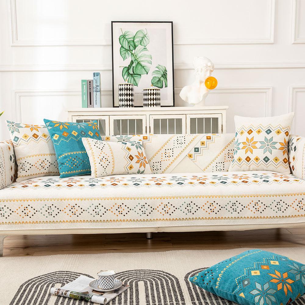 Four Seasons Universal Chenille Jacquard Poxi Sofa Cushion Modern Simple Non-Slip Sofa Cushion Towel