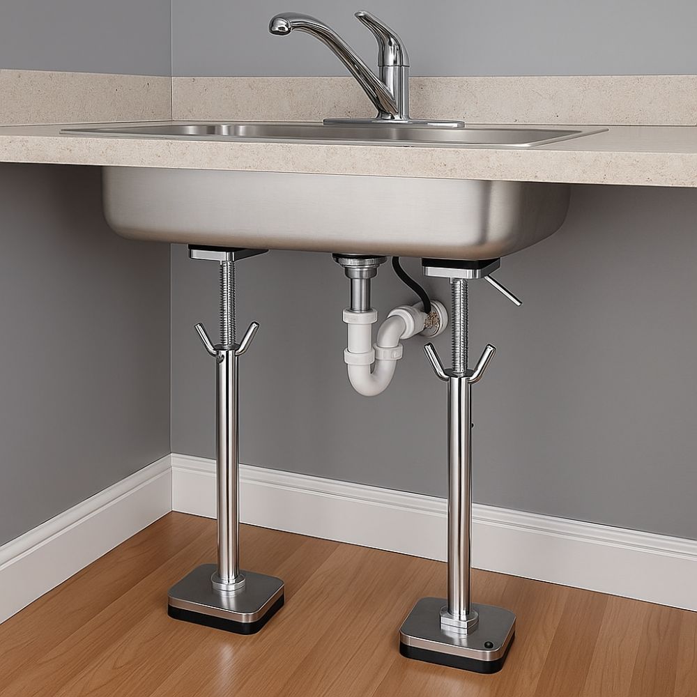 Adjustable Undermount Sink Support Telescopic Kitchen Sink Bracket Adjustable Sink Legs  Bathroom