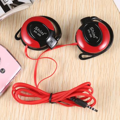 Q360 Kablolu Kulaklık Mikrofon Hattı Kontrolü Parlak Renkli 3.5mm Kulak Kancalı Kulaklık Telefon İçin