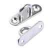 4Pcs Stainless Steels Pad Eye Plate Marine Hardware Hook Heavy Duty Ceiling Hook Half Opening Staple Hook Enduring