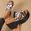 Fashion Women Platform Slippers New Summer Beach Wedges Sandals Outdoor Fashion Slippers Women Thick Heels Slides Women Sexy Flip Flops