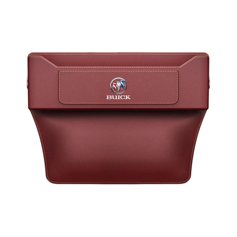 QPM1 Car Seat Gap Storage Box Leather Crevice Side Pocket Wallet For Buick Century Excelle XT Envision Verano Regal Encore enclave