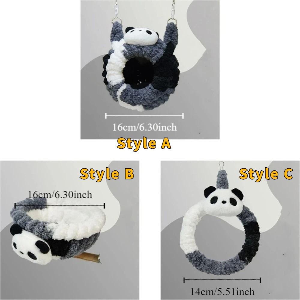 Bird Warm Bird Nest Comfortable Thickened Bird Cage Bed Cartoon Panda Bird Cage Swing Winter